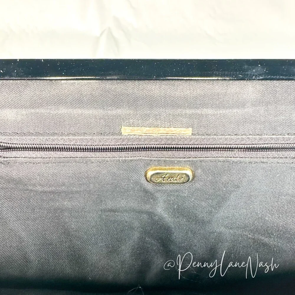 Vintage Ande Patent Leather Handbag Clutch Purse - Picture 3 of 9